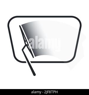 Symbol für Scheibenwischer im Linienstil Stock Vektor