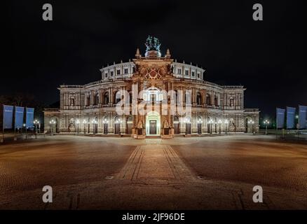 Das Semperoper-Haus, Dresden, Deutschland Stockfoto