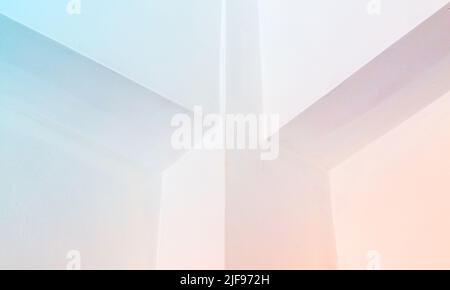 Abstrakte Architektur Hintergrund, Innenarchitektur, hell bunt beleuchteten Ecken Stockfoto