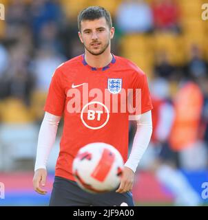 14 Jun 2022 - England gegen Ungarn - UEFA Nations League - Gruppe 3 - Molineux Stadium Englands Mason Mount während des UEFA Nations League-Spiels gegen Stockfoto