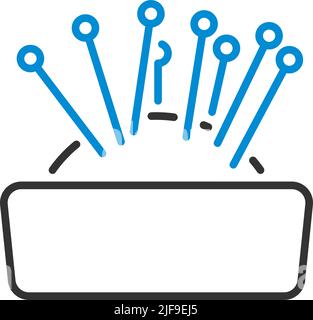 Polstersymbol. Editierbare Fett Formatigte Kontur Mit Farbfüllungsdesign. Vektorgrafik. Stock Vektor