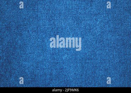 Blauer Stoff Textur Gewebe Hintergrund. Stockfoto