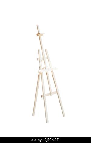Leinwand Malerei Stand Holz Staffelei Kunst Versorgung isoliert, Mock up. Stockfoto