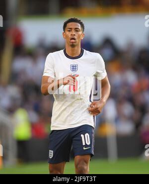 England gegen Ungarn - UEFA Nations League.14/6/22. Jude Bellingham während des Nations League-Spiels gegen Ungarn. Pic : Mark Pain / Alamy. Stockfoto