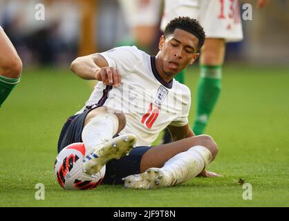England gegen Ungarn - UEFA Nations League.14/6/22. Jude Bellingham während des Nations League-Spiels gegen Ungarn. Pic : Mark Pain / Alamy. Stockfoto