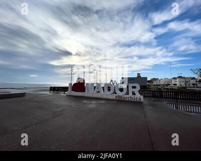 Ich liebe das Nador-Textschild in Marokko Stockfoto