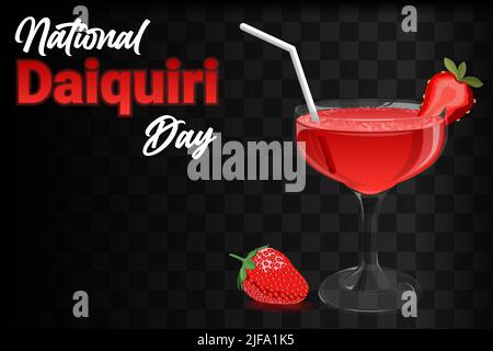 National Daiquiri Day - Transparentes Vektor-Grafik-Design Stock Vektor