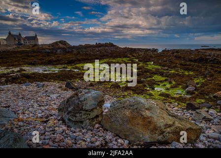 Whitehills Shore aberdeenshire schottland. Stockfoto