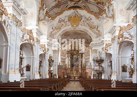 Maria Himmelfahrt Klosterkirche, 1274 gegründet, 18.. Jahrhundert Barock, Fürstenzell, Passau, Niederbayern, Bayern, Deutschland Stockfoto