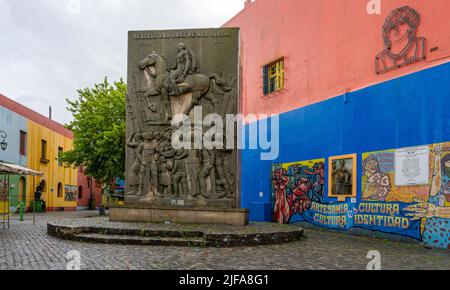 Monument, La Boca, Buenos Aires, Argentinien Stockfoto