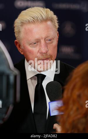 Boris Becker, ehemaliger Tennisspieler, Red Carpet, Laureus World Sports Awards 2019 Zeremonie im Sporting, Fürstentum Monaco, Cote d'Azur Stockfoto