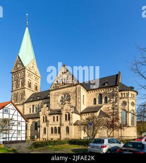 Katholische Kirche St. Martinus, Westerholt, Herten, Ruhrgebiet, Nordrhein-Westfalen, Deutschland Stockfoto