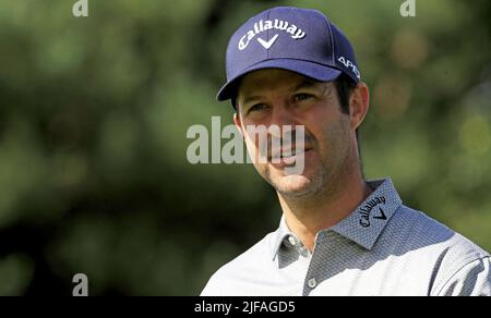 Der Spanier Jorge Campillo am zweiten Tag der Horizon Irish Open 2022 im Mount Juliet Estate, Thomastown, Co Kilkenny. Bilddatum: Freitag, 1. Juli 2022. Stockfoto