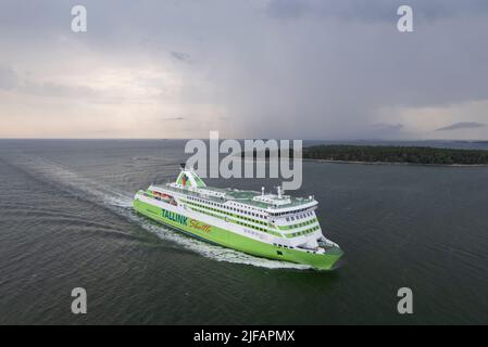 Tallink Ferry Star Ankunft in Helsinki von Tallinn, Estland Stockfoto