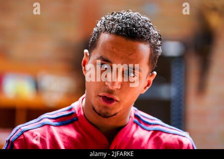 De Lutte, Niederlande. 01.. Juli 2022. DE LUTTE, NIEDERLANDE - 1. JULI: Mohamed Ihattaren von Ajax während einer Pressekonferenz im Landhuishotel De Bloemenbeek am 1. Juli 2022 in De Lutte, Niederlande (Foto von Rene Nijhuis/Orange Picics) Quelle: Orange Pics BV/Alamy Live News Stockfoto