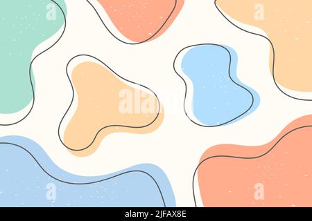 Handgezeichneter abstrakter Hintergrund mit Pastellfarben. EPS10 Vektor. Stock Vektor