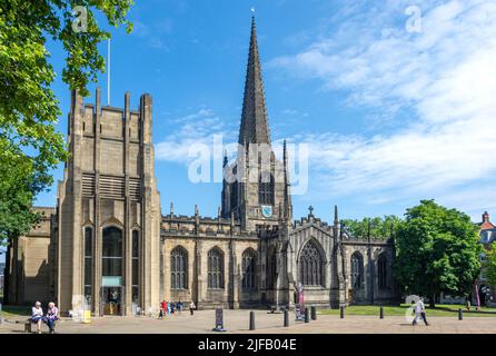 Cathedral Church of St. Peter and St. Paul, Church Street, Sheffield, South Yorkshire, England, Vereinigtes Königreich Stockfoto