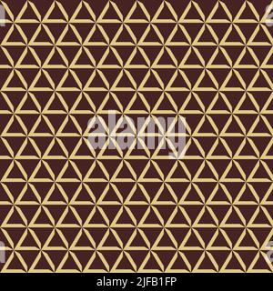 Geometrisches Vektormuster mit goldenen 3D Dreiecken. Geometrisches modernes Ornament. Nahtloser abstrakter Hintergrund Stock Vektor