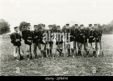 II Der Offizier der Army Distribution ist im Sommer 1895 freiwillig in Norrköping. Stockfoto