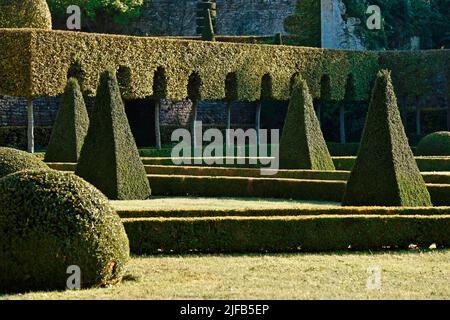 Frankreich, Calvados, Park und Schloss von Brécy (17. Jahrhundert), beschriftet bemerkenswerte Garten Stockfoto