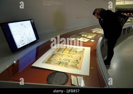 Frankreich, Charente, Angouleme, Cité internationale de la Bande dessinée et de l'image (CIBDI), das Comic-Museum in den ehemaligen Kellern von Magelis, Little Nemo de Windsor McCay (1906) Stockfoto