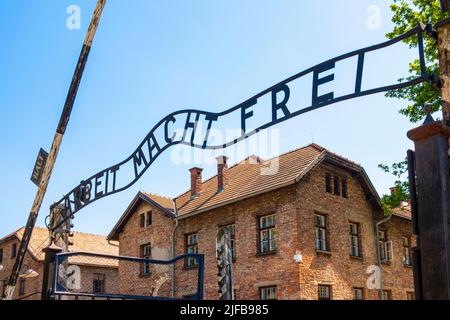 Polen, Schlesien, Oswiecim, von der UNESCO zum Weltkulturerbe erklärt, Konzentrationslager Auschwitz Stockfoto