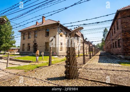 Polen, Schlesien, Oswiecim, von der UNESCO zum Weltkulturerbe erklärt, Konzentrationslager Auschwitz Stockfoto