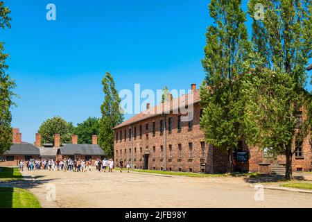 Polen, Schlesien, Oswiecim, von der UNESCO zum Weltkulturerbe erklärt, Konzentrationslager Auschwitz Stockfoto