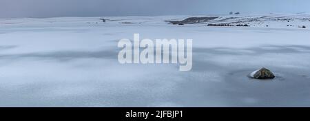 Frankreich, Aveyron, Landschaft des regionalen Naturparks Aubrac, Lac des Moines Stockfoto