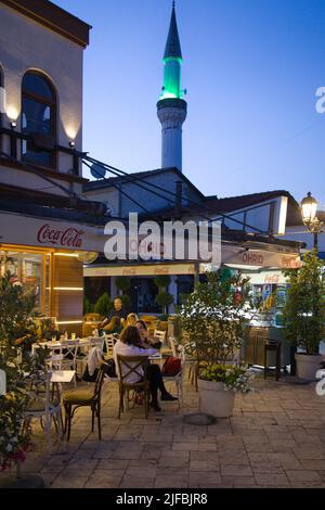 Nordmakedonien, Skopje, Alter Basar, Restaurant, Menschen, Nachtleben, Stockfoto