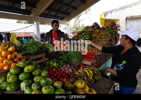 Madagaskar, Alaotra-Mangoro-Region, der Markt in Andasibé Stockfoto