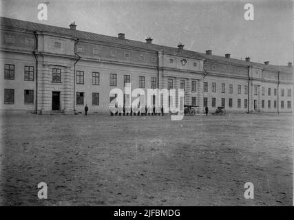 Vaxholms Artillerie-Jahr-Kaserne in der Festung Vaxholm. Vaxholms Artillerie-Jahr-Kaserne in der Festung Vaxholm. Stockfoto