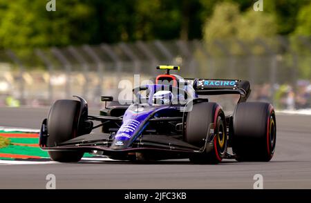 Williams Nichola Latifi vor dem Grand Prix von Großbritannien 2022 in Silverstone, Towcester. Bilddatum: Freitag, 1. Juli 2022. Stockfoto