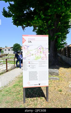 Aquileia, Italien. 19. Juni 2022. Ausgrabungen in Aquileia (FONDO CAL) Stockfoto