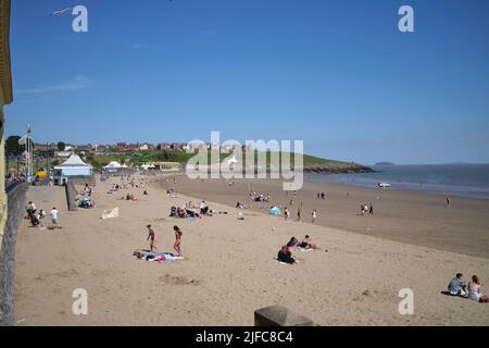 Strand in Barry Island, Südwales, Großbritannien Stockfoto