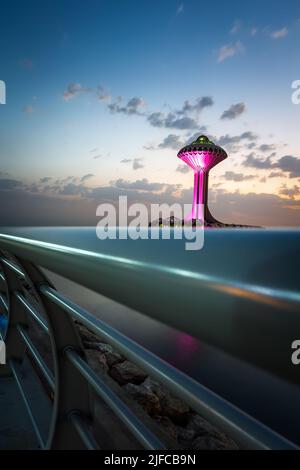 Al khobar Corniche Blick am Morgen. Stadt Khobar, Saudi-Arabien. Stockfoto
