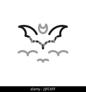 Einfach von Halloween Verwandte Vektor-Linien-Symbole. Halloween Icon Kollektion. Enthält Symbole wie bat. Stock Vektor