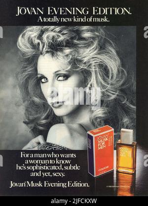 Vintage Dezember 1986 „Playboy“ Magazine, Werbespot, USA Stockfoto