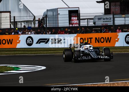 SILVERSTONE, England, 01.JULY 2022;#22, Yuki TSUNODA, JAP, Team Scuderia Alpha Tauri, AT02, HONDA, Formel-1-RA620-Motor, GROSSER Preis VON GROSSBRITANNIEN F1 Stockfoto