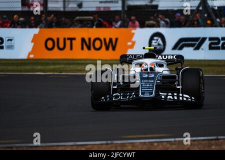 SILVERSTONE, England, 01.JULY 2022;#22, Yuki TSUNODA, JAP, Team Scuderia Alpha Tauri, AT02, HONDA, Formel-1-RA620-Motor, GROSSER Preis VON GROSSBRITANNIEN F1 Stockfoto