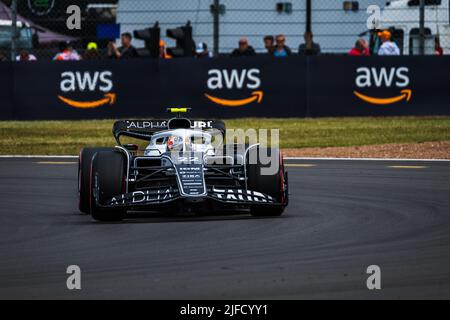SILVERSTONE, England, 01.JULY 2022;#22, Yuki TSUNODA, JAP, Team Scuderia Alpha Tauri, AT02, HONDA, Formel-1-RA620-Motor, GROSSER Preis VON GROSSBRITANNIEN F1 Stockfoto