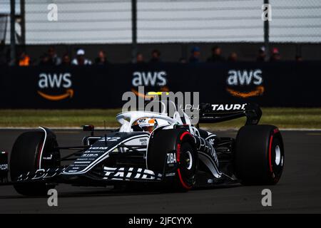 SILVERSTONE, England, 01.JULY 2022;#22, Yuki TSUNODA, JAP, Team Scuderia Alpha Tauri, AT02, HONDA, Formel-1-RA620-Motor, GROSSER Preis VON GROSSBRITANNIEN F1 Stockfoto