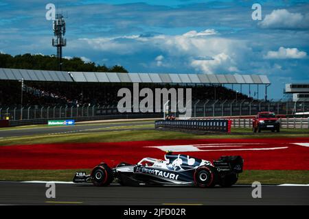 SILVERSTONE, England, 01.JULY 2022;#22, Yuki TSUNODA, JAP, Team Scuderia Alpha Tauri, AT02, HONDA, Formel-1-RA620-Motor, GROSSER Preis VON GROSSBRITANNIEN F1 Stockfoto