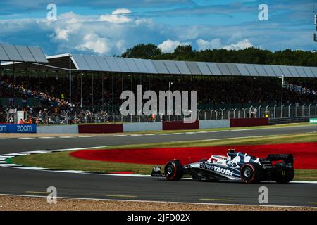 SILVERSTONE, England, 01.JULY 2022;#22, Yuki TSUNODA, JAP, Team Scuderia Alpha Tauri, AT02, HONDA, Formel-1-RA620-Motor, GROSSER Preis VON GROSSBRITANNIEN F1 Stockfoto