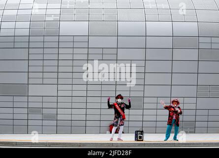 Christians, 24. Juni 2022 : hingebungsvolle Christen singen auf dem Dongdaemun Design Plaza (DDP) in Seoul, Südkorea, eine Hymne zur Verbreitung ihrer Religion. Kredit: Lee Jae-won/AFLO/Alamy Live Nachrichten Stockfoto