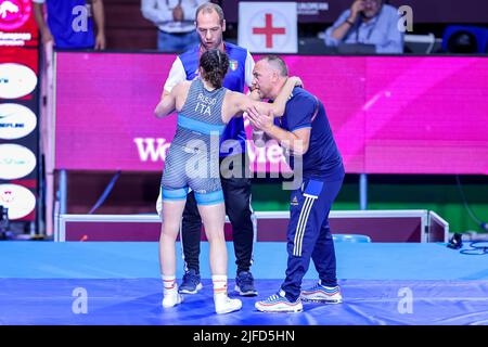 Rom, Italien. 01.. Juli 2022. Aurora Russo (ITA) WW 57kg während der Europameisterschaften 2022 U20, Wrestling in Rome, Italy, July 01 2022 Quelle: Independent Photo Agency/Alamy Live News Stockfoto