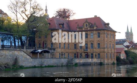 Internationale Künstler Villa Concordia, am linken Ufer der Regnitz, Bamberg, Deutschland Stockfoto