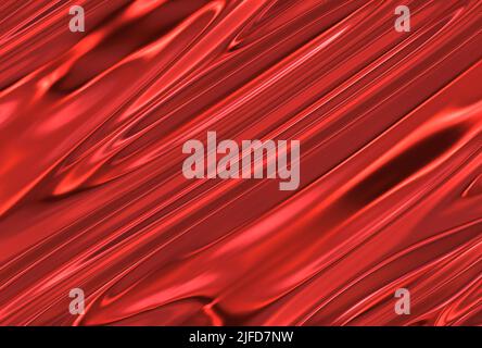 Roter glänzender Satin-Hintergrund Stockfoto