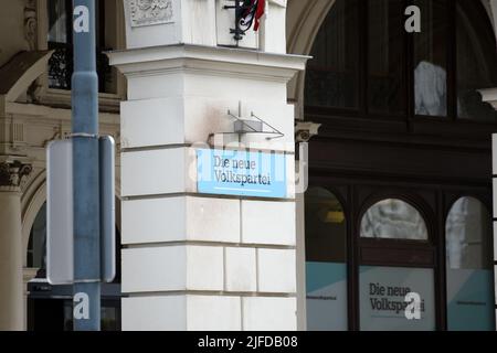 Zentrale der Neuen Volkspartei (ÖVP) in Wien - Zentrale der Neuen Volkspartei (ÖVP) in Wien Stockfoto