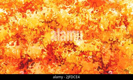 Geschmolzenes Feuer und Flammen abstrakt gerenderten Bildhintergrund. Herbstfarben oder Wärmekonzept. Stockfoto